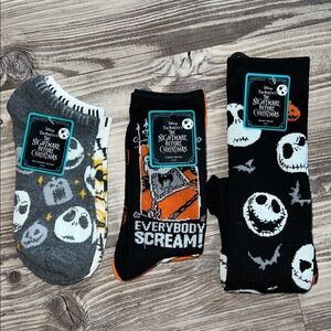 Disney Women's Nightmare Before Christmas Socks Bundle Size 4-10, 5 Pairs
